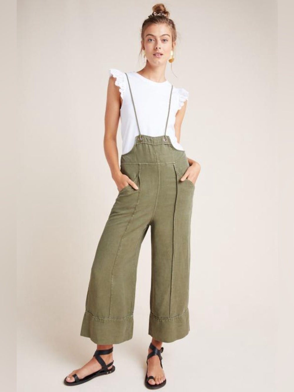 Anthropologie Asha Bib Front Utility Overalls